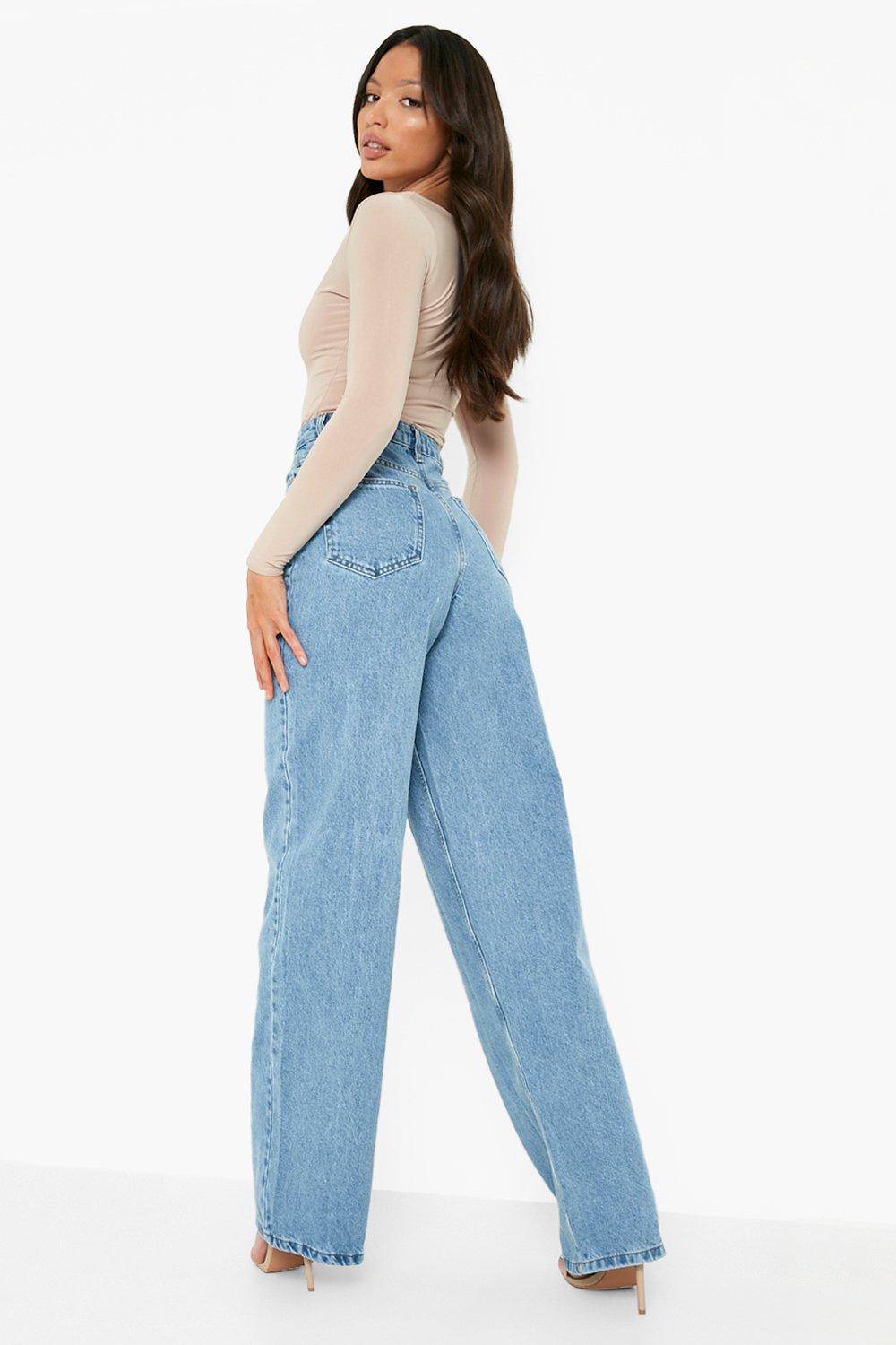 Mom Flare Wide Leg High Rise Jeans -DDL - 3059 ICE