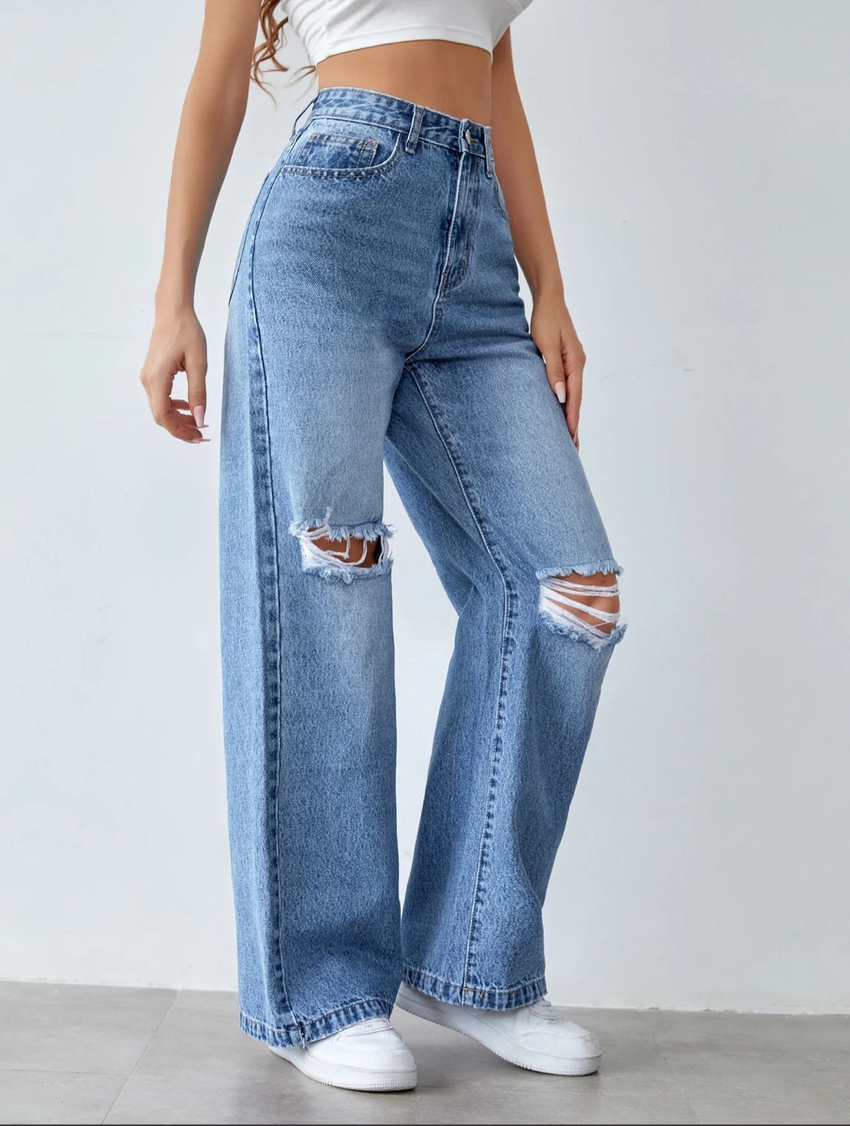 Drip Ripped Ice Blue Denim - DDL - 3058T  ICE TON