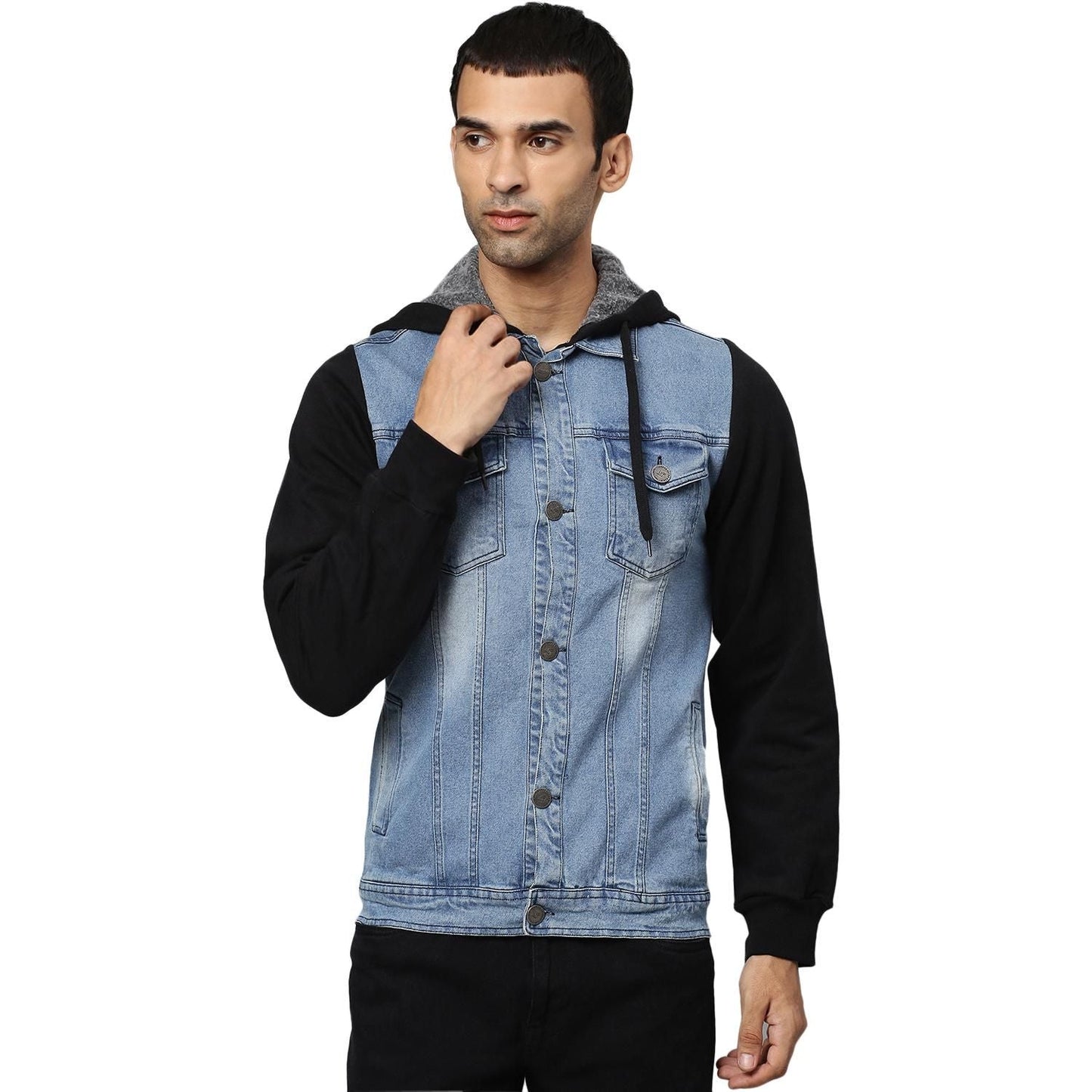 Campus Sutra Denim Solid Full Sleeves Regular Fit Jacket