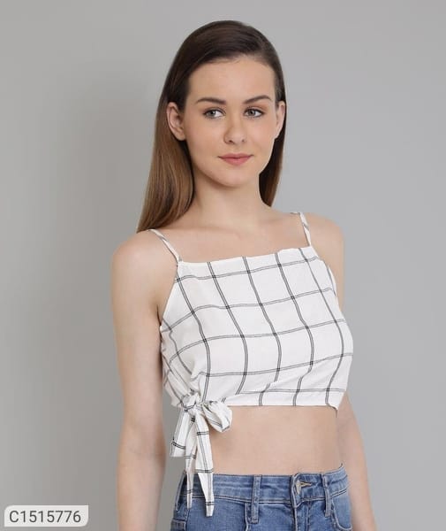 Cole checked crop top