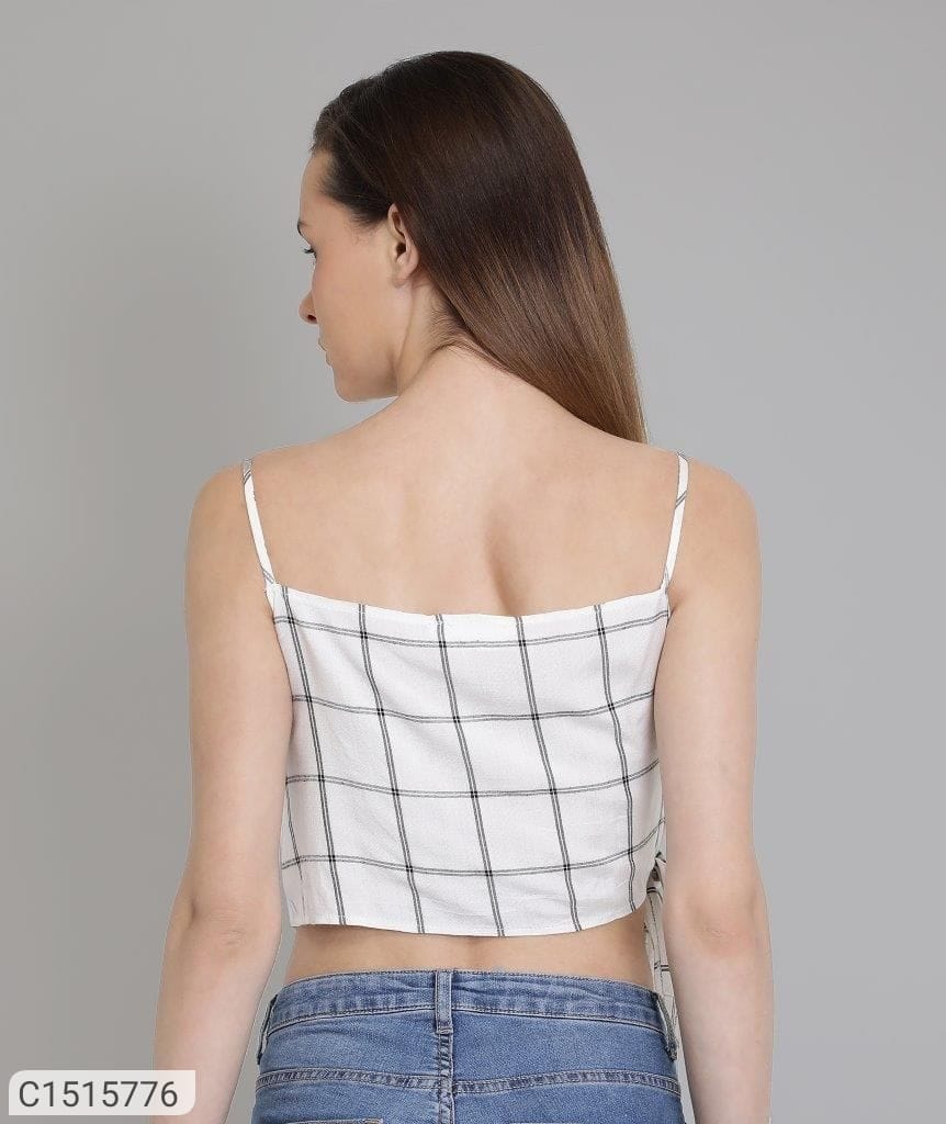 Cole checked crop top