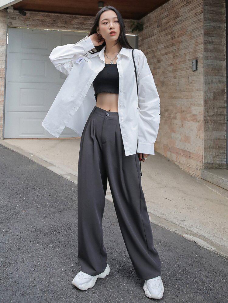 Dripdunk Korean Pants - Dark Grey